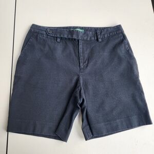 Lauren Ralph Lauren  Shorts Womens Black Chino Bermuda Casual Cotton Textured 4